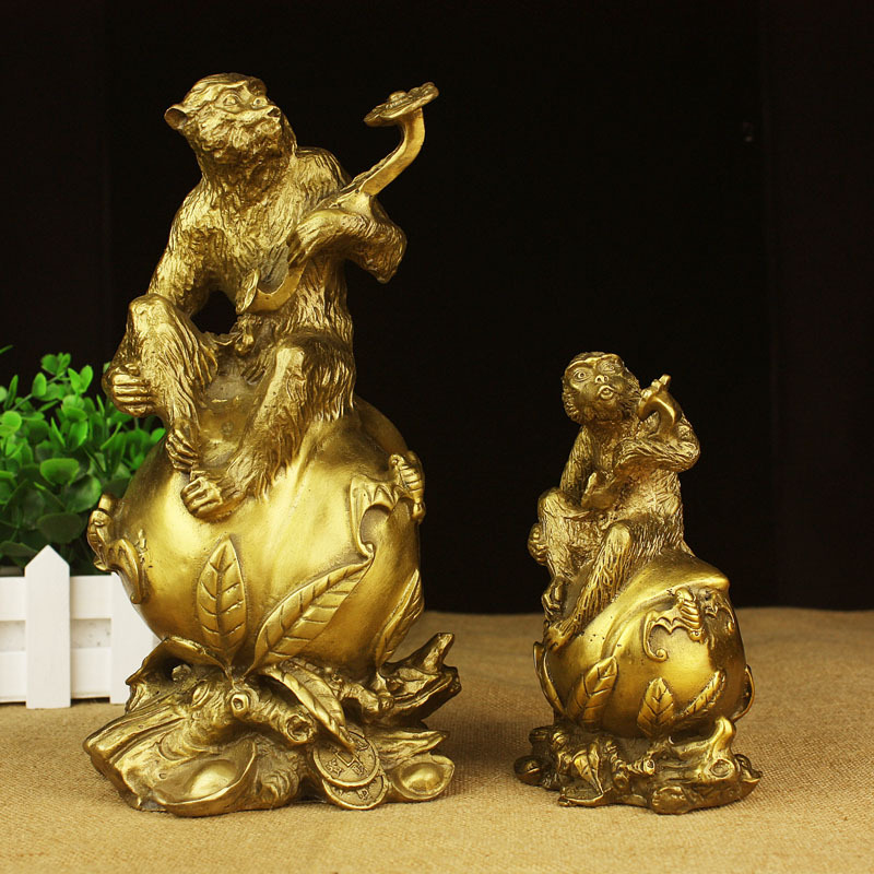 Longevity Health & Wellness Hotel - Adorno Ruyi de latón, mono de
